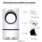 Armadilha Mata Mosquito UV USB Silenciosa 360°