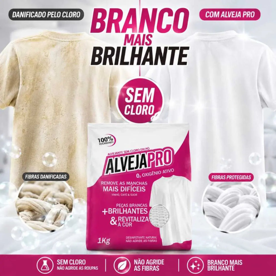 Percarbonato de Sódio AlvejaPro | Removedor de Manchas e Alvejante Sem Cloro