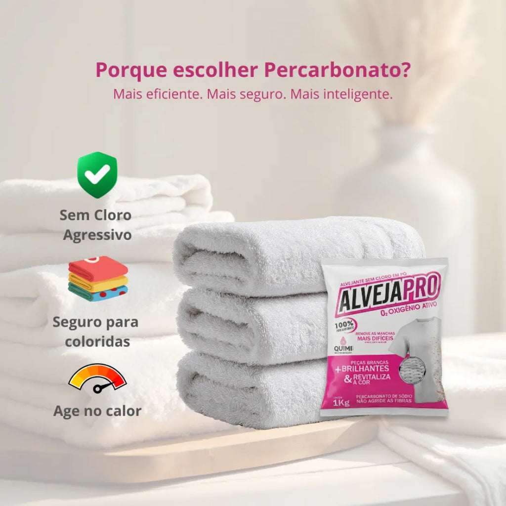 Percarbonato de Sódio AlvejaPro | Removedor de Manchas e Alvejante Sem Cloro