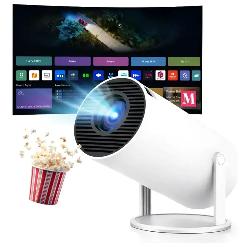 Projetor Inteligente HY300 PRO 4K Android 11 – Wi-Fi Dual Band, Bluetooth 5.0 e Rotação 180°