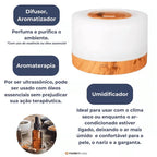 Aromatizador Umidificador Ultrassônico LED 7 Cores