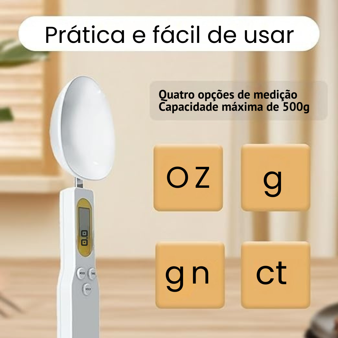 Balança Medidora Digital em Formato de Colher