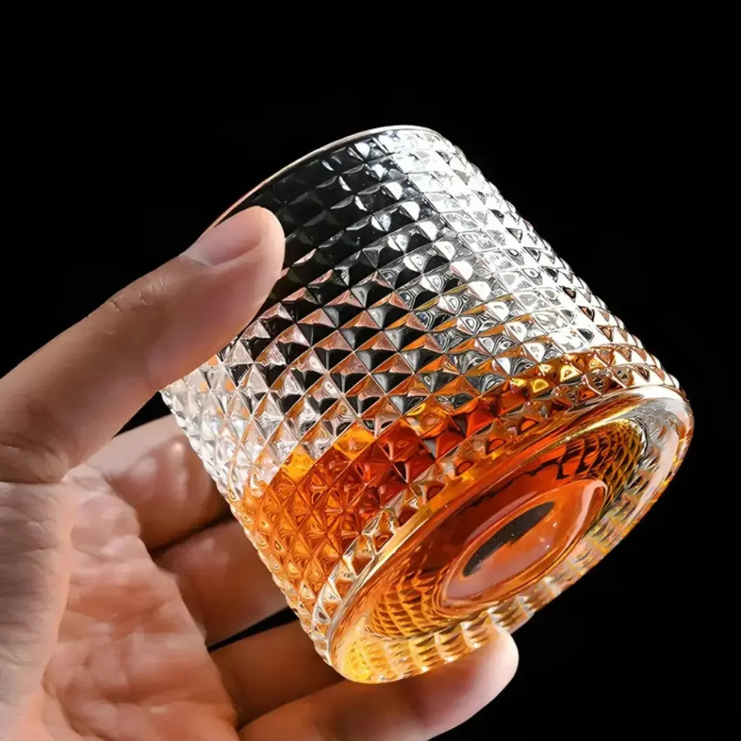 Copo de Whisky Giratório de Vidro 150ml (Kit com 3)