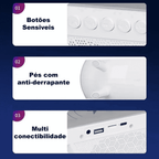 Luminária Bluetooth com Carregador Sem Fio e Despertador