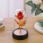 Rosa Encantada com Luz LED –  com Cúpula Decorativa Iluminada