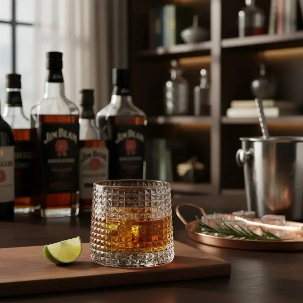 Copo de Whisky Giratório de Vidro 150ml (Kit com 3)