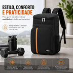 Mochila Térmica 23L Impermeável para Praia, Viagem e Camping – Cooler Portátil Dobrável