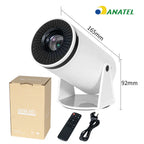 Projetor Inteligente HY300 PRO 4K Android 11 – Wi-Fi Dual Band, Bluetooth 5.0 e Rotação 180°