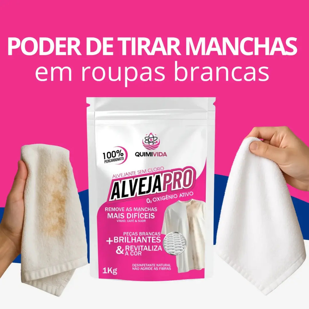 Percarbonato de Sódio AlvejaPro | Removedor de Manchas e Alvejante Sem Cloro