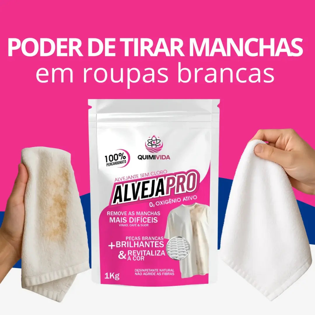 Percarbonato de Sódio AlvejaPro | Removedor de Manchas e Alvejante Sem Cloro
