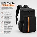 Mochila Térmica 23L Impermeável para Praia, Viagem e Camping – Cooler Portátil Dobrável