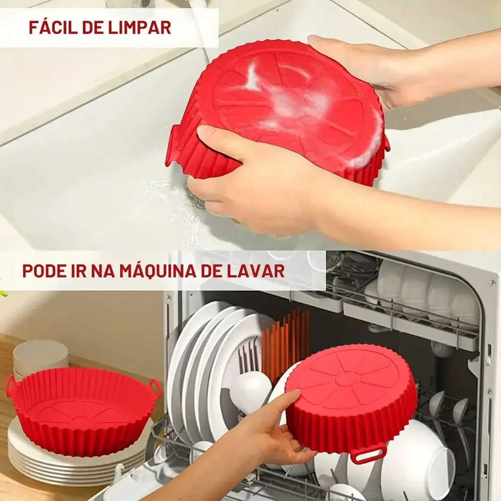 Kit 6 Formas Airfryer Silicone Antiaderente