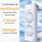 Mini Climatizador de Ar Portátil 3 em 1 USB Silencioso