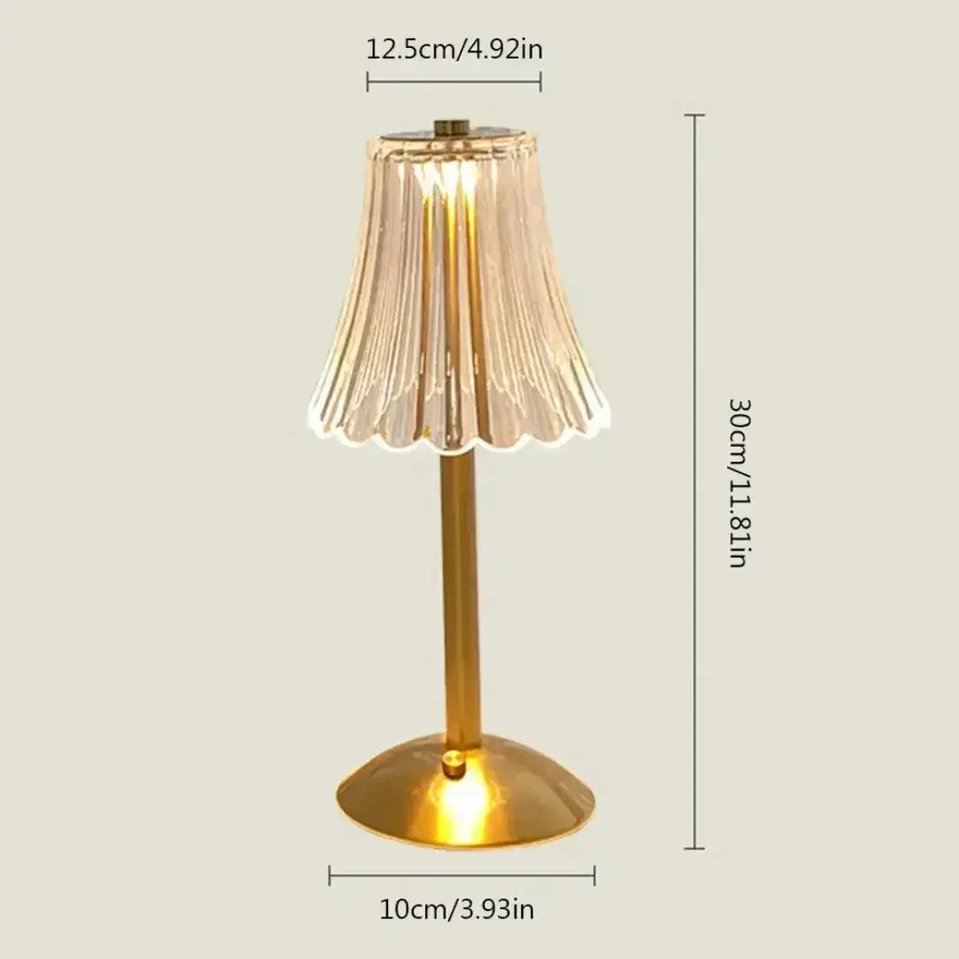 Luminária Abajur de Mesa LED 3 Cores Touch Recarregável