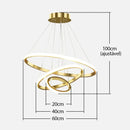 Luminária De Teto Led Pendente 3 Anéis