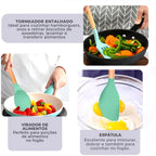 Jogo de Utensílios Cozinha em Silicone Antiaderente Kit com 12 Peças