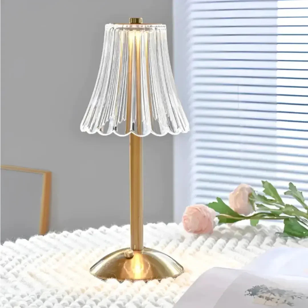 Luminária Abajur de Mesa LED 3 Cores Touch Recarregável