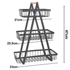 Cesta Organizadora de Metal – 2 ou 3 Andares