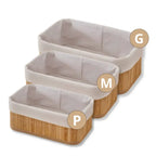 Cestos Organizadores de Bambu Kit 3
