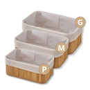 Cestos Organizadores de Bambu Kit 3