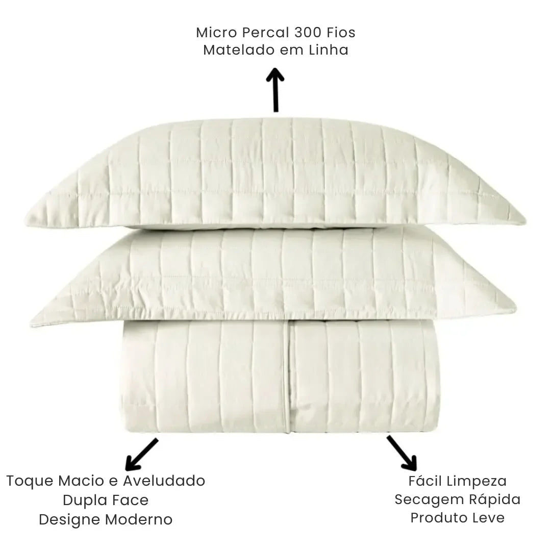 Cobre Leito Classic Micro Percal 300 Fios