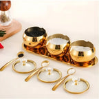 Conjunto 3 Potes Organizadores com Bandeja Luxo