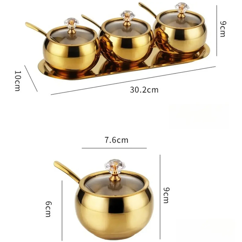 Conjunto 3 Potes Organizadores com Bandeja Luxo