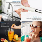 Copo Térmico Inox Portátil com Tampa e Canudo Romantic Crown 1200ML