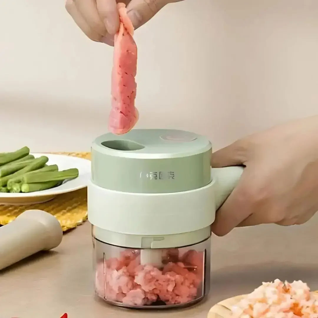 Picador e Cortador Elétrico de Legumes Multifuncional