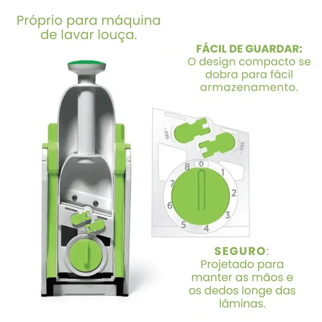 Cortador Mandoline Multifuncional 5 Funções – Precisão e Agilidade na Sua Cozinha