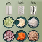 Ralador e Fatiador de Legumes Multifuncional 3 em 1