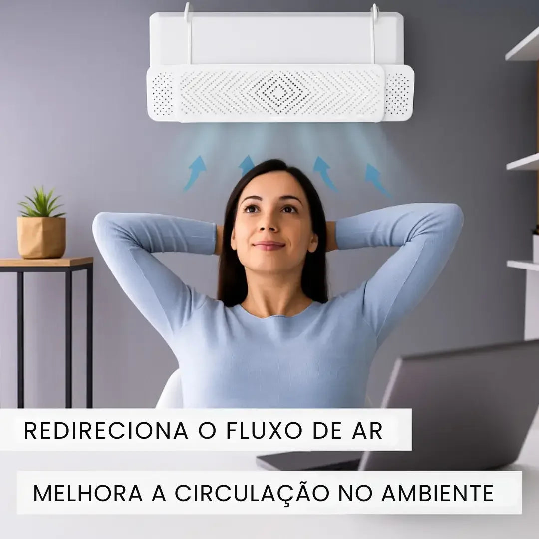 Defletor de Ar Condicionado Ajustável Anti Vento Direto