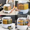Dispensador Organizador Giratório 360° para Arroz e Grãos