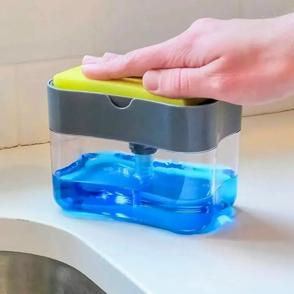 Dispenser Detergente 2 em 1 com Porta Esponja