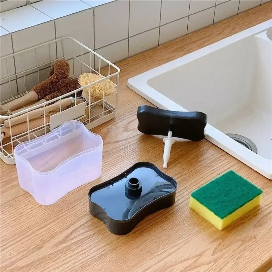Dispenser Detergente 2 em 1 com Porta Esponja