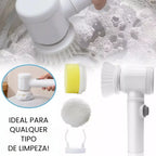 Escova Elétrica Multiuso 5 em 1 para Limpeza 360° – Potência e Agilidade na Palma da Sua Mão