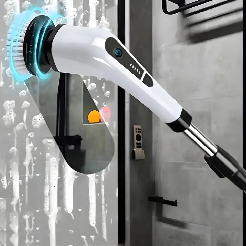 Escova Elétrica de Limpeza 9 em 1 com Cabo Extensor
