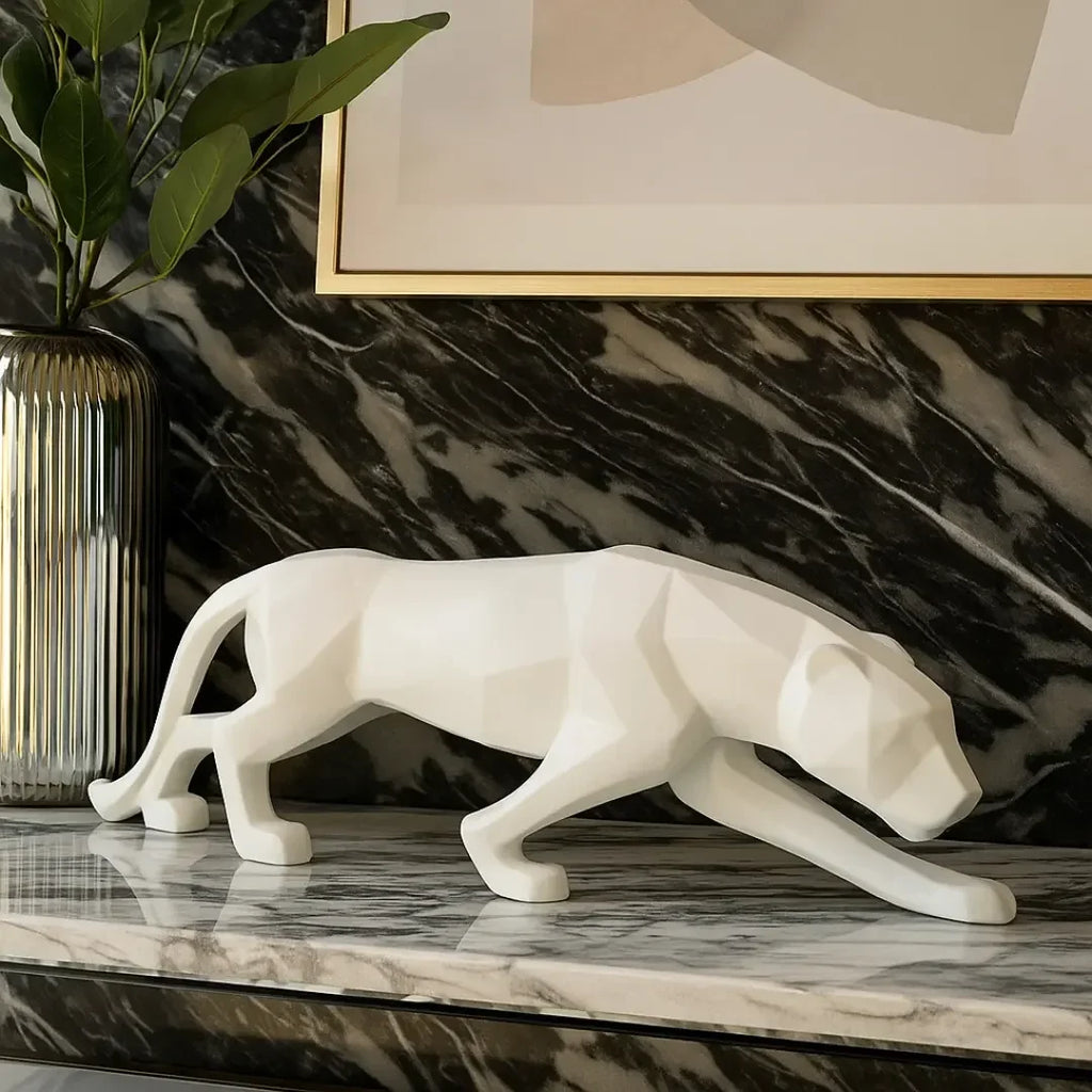 Escultura Decorativa Pantera Luxo