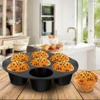 Forma de Silicone para Air Fryer com 7 Cavidades – Antiaderente para Cupcakes, Muffins e Mini Bolos