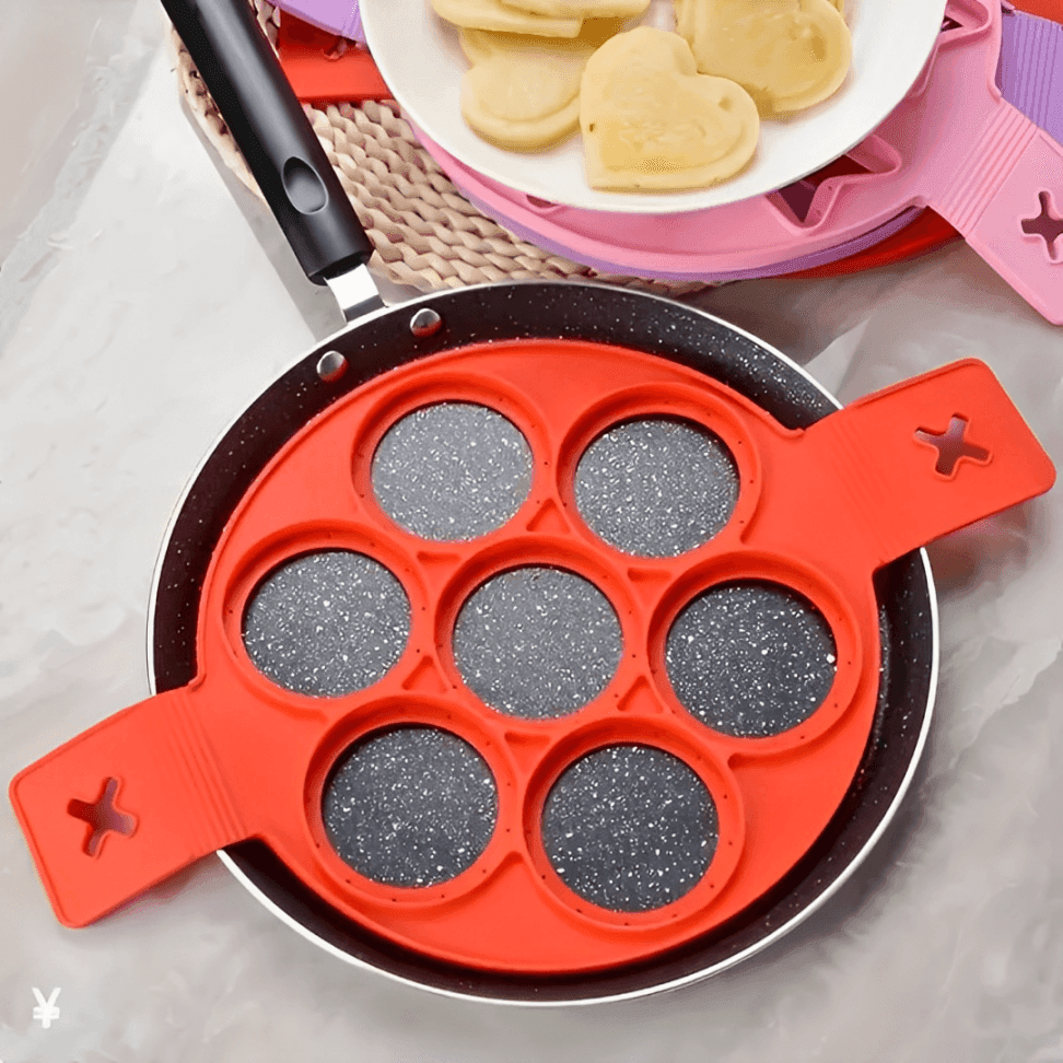 Forma para Panquecas em Silicone Antiaderente - Compre 2 Leve 3