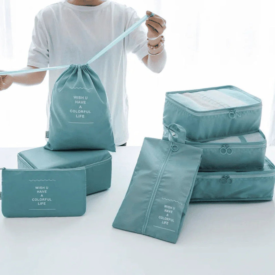 Kit Bolsas Organizadoras Para Mala de Viagem - Compre 5 Leve 7