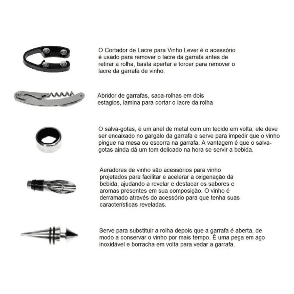 Abridor de Vinhos Kit em Formato de Livro
