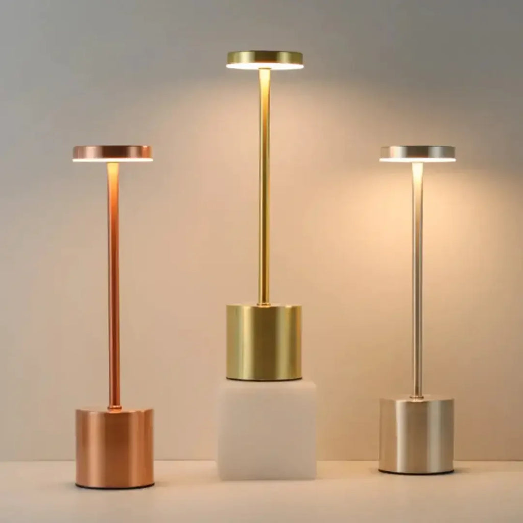 Luminária de Mesa LED Touch Recarregável USB com 3 Tons de Luz