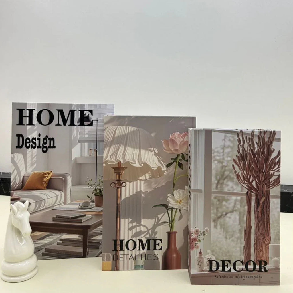 Livros Decorativos Kit 3 Peças