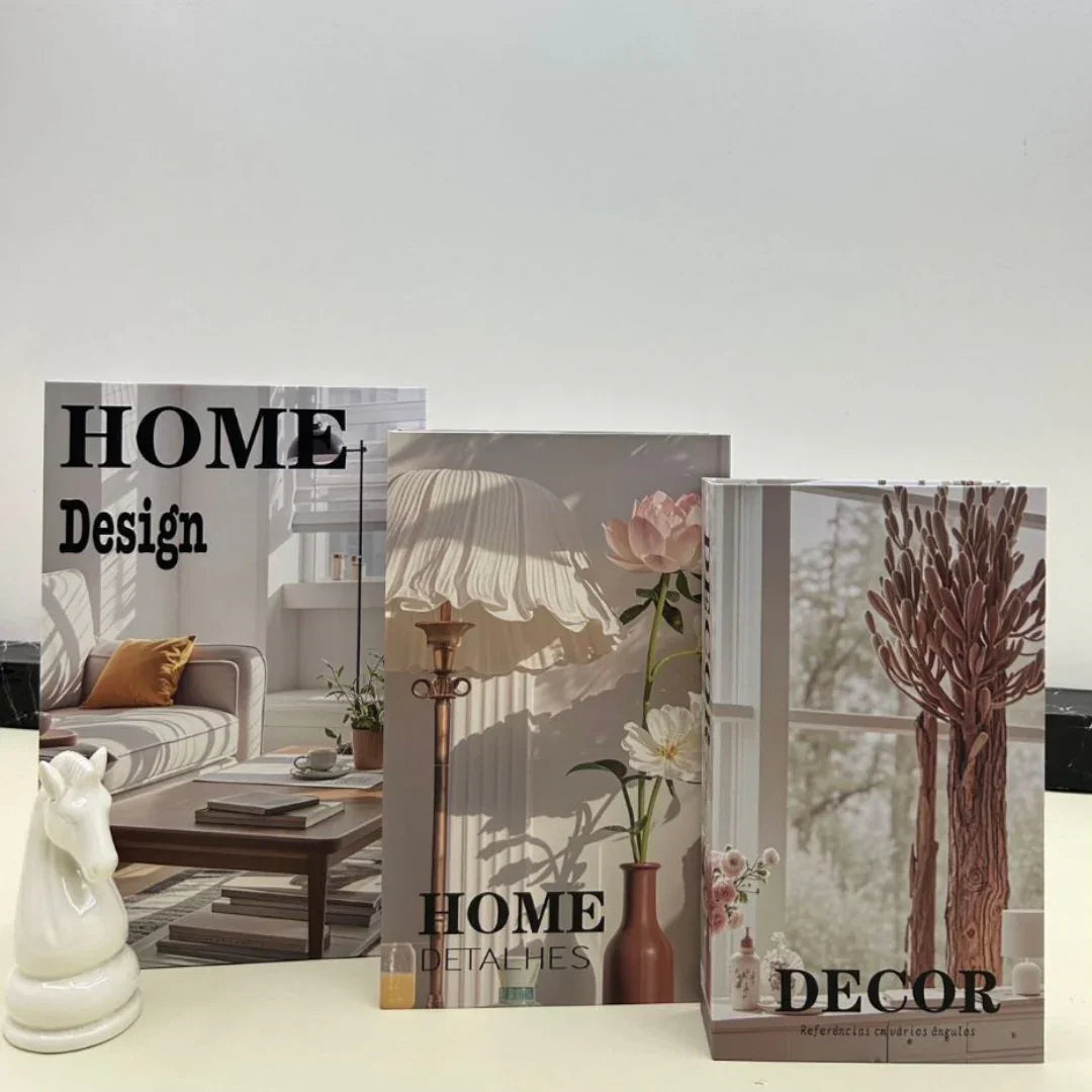 Livros Decorativos Kit 3 Peças