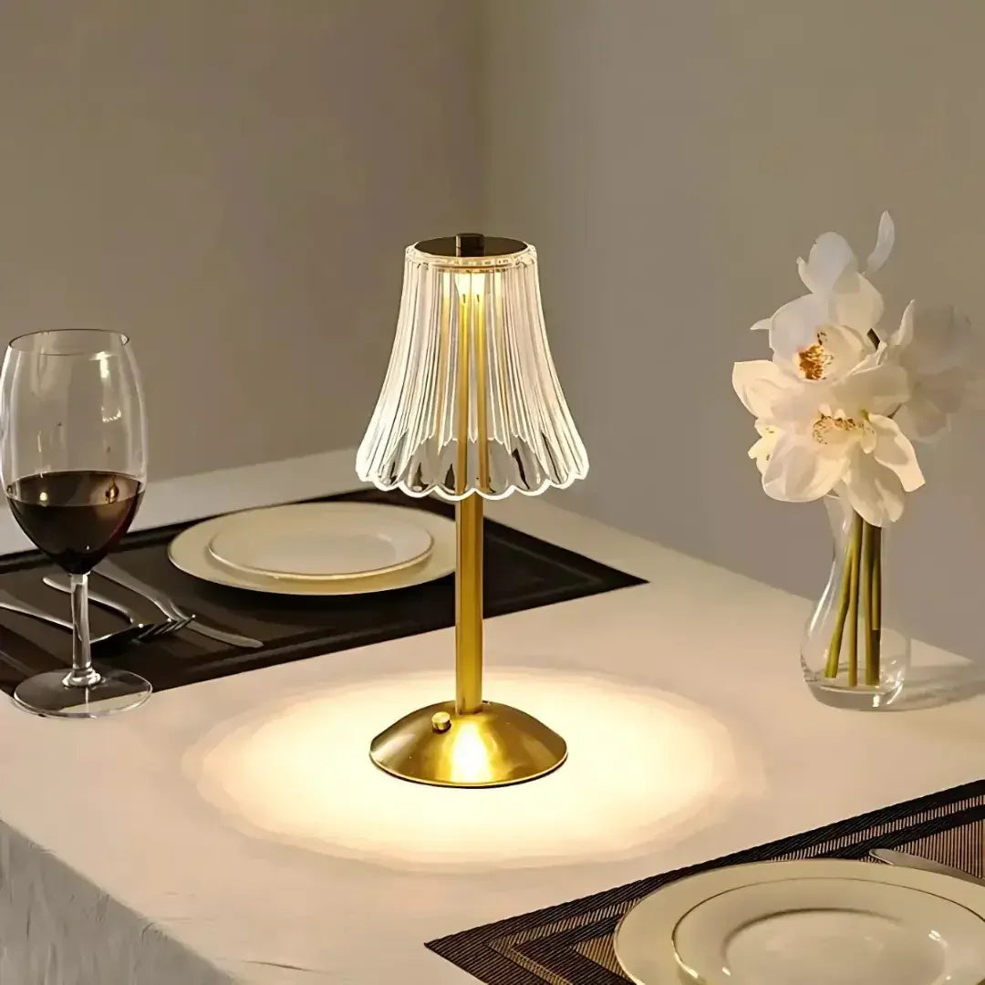 Luminária Abajur de Mesa LED 3 Cores Touch Recarregável