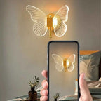 Luminária Arandela Borboleta Dourada LED
