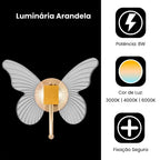 Luminária Arandela Borboleta Dourada LED