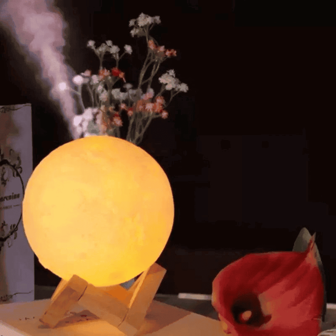 Luminária De Lua Cheia 3D Led