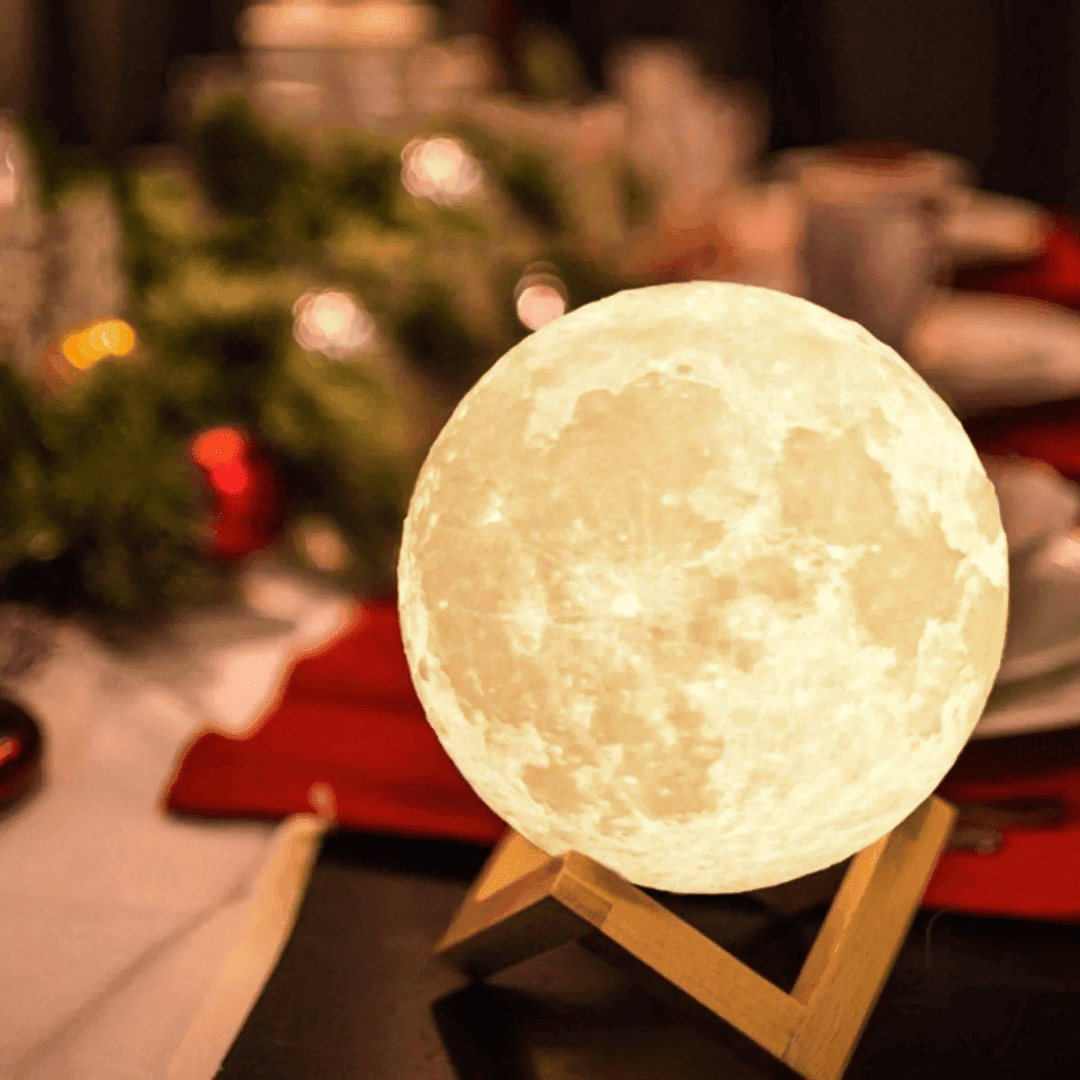 Luminária De Lua Cheia 3D Led